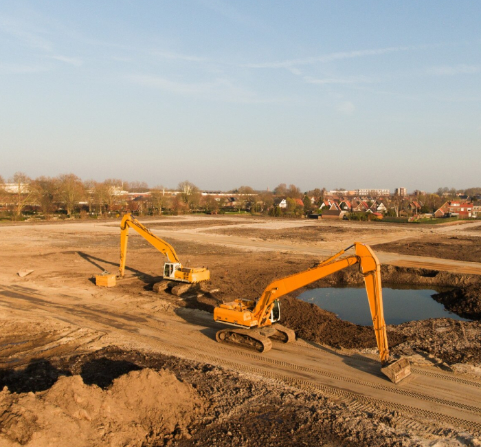 Earthmoving and excavation contractors working on an Adelaide property